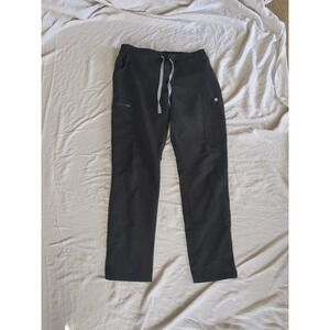 Figs Yola Skinny Scrub Pants Sz Small Black 29X29